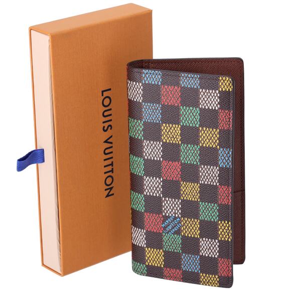 Louis Vuitton Brazza Damier Heritage Long Wallet N00141 Multi Color - Picture 1 of 5